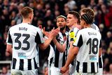 thumbnail: Newcastle United's Sven Botman (centre right) celebrates scoring their side's third goal